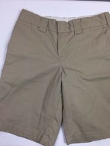 Dickies Men&#39;s Shorts Khaki Relaxed Fit Cotton Blend Side Pocket  Size 32 - $21.78