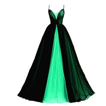 Gothic Ball Gown Wedding Prom Dresses Spaghetti Straps Black Tulle Mint Green 10 - £95.41 GBP