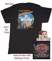 Harley Davidson 2008 Tallahassee Florida XXL Men&#39;s T-Shirt - £15.58 GBP