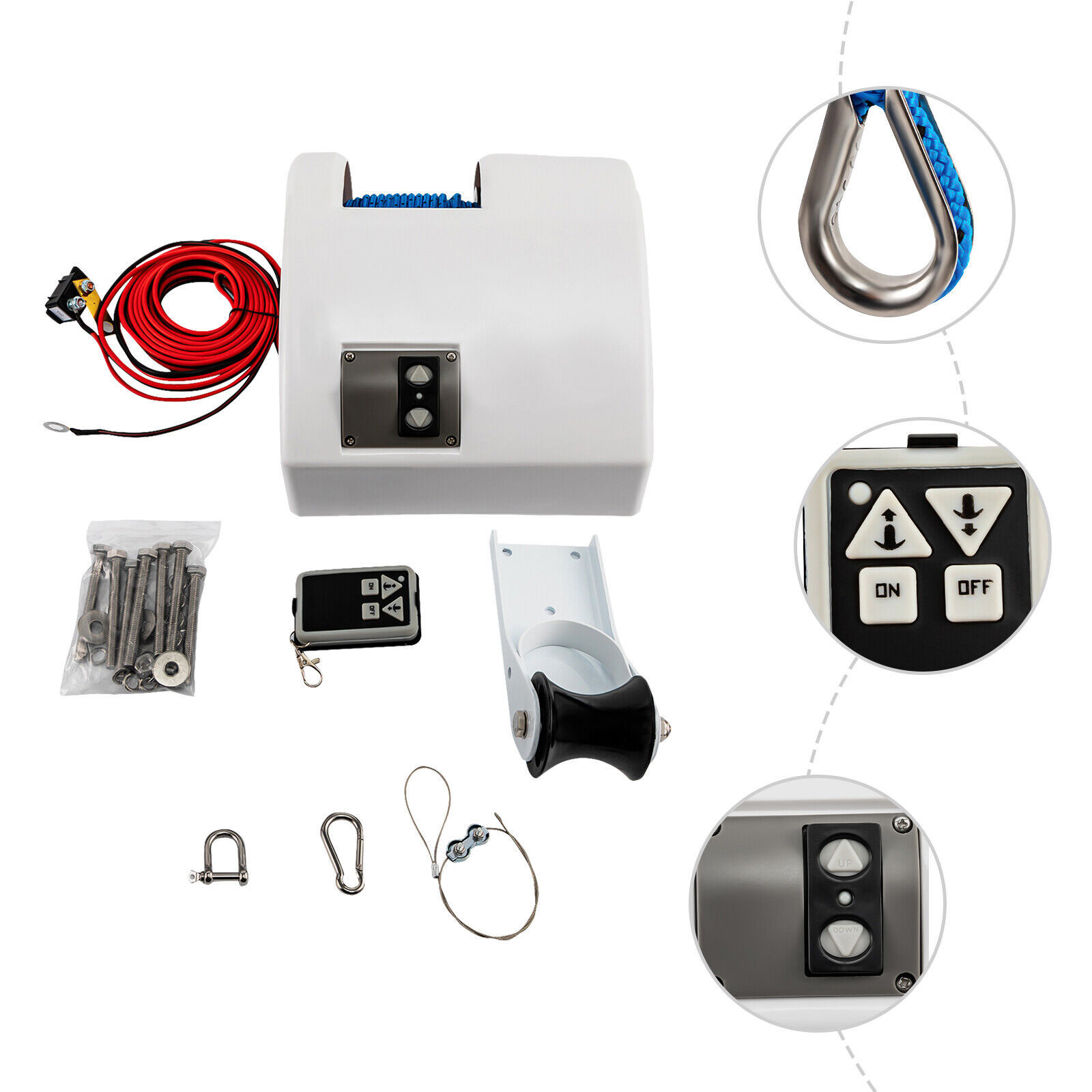 45 Lbs Saltwater Boat Electric Windlass Anchor Winch Marine With