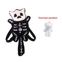 Y2k Skull Plush Backpack Cute Gothic Skeleton Toy Backpack Goth Doll Cartoon Ani - £66.51 GBP