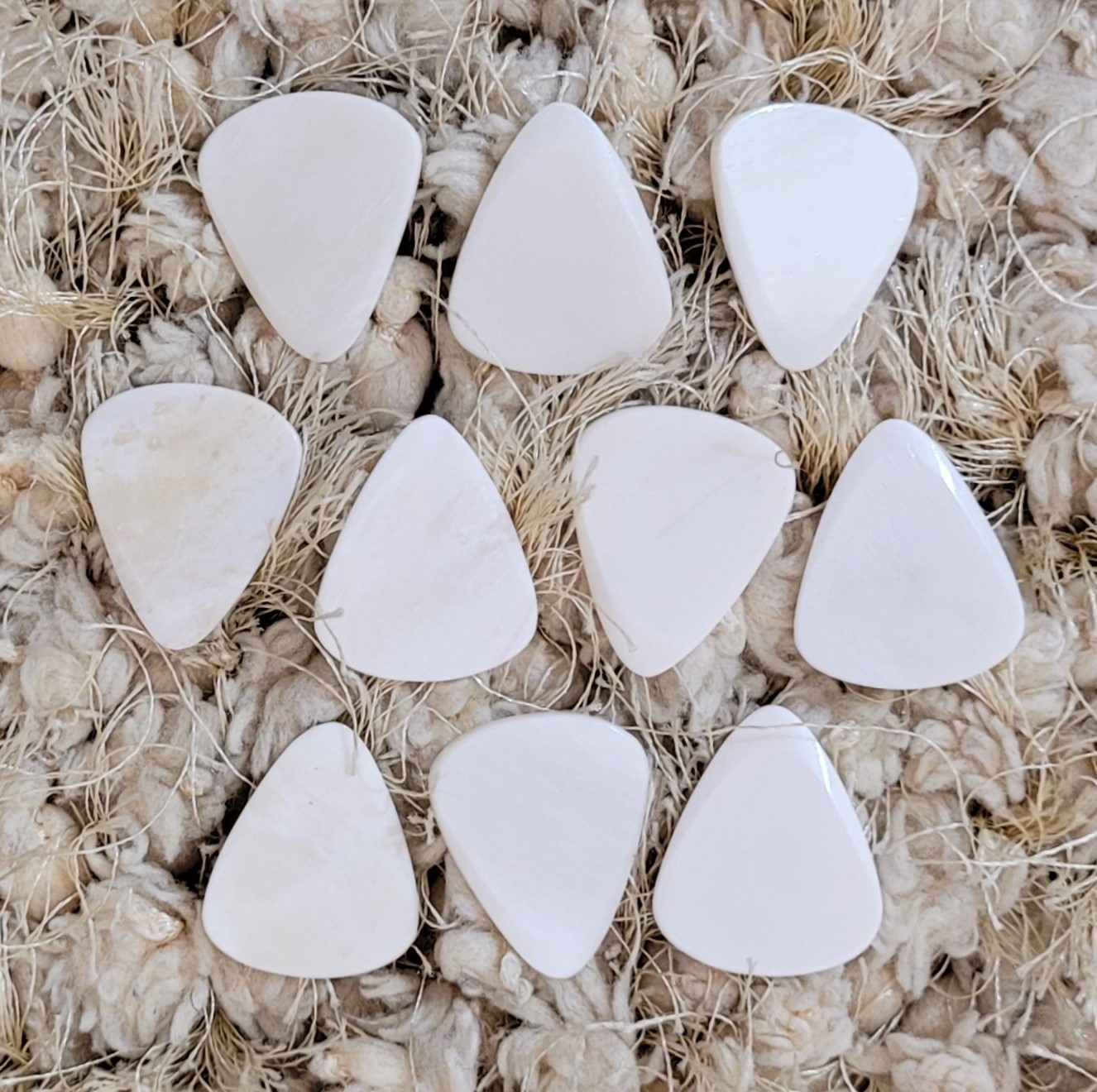 Primary image for Lot of 10 Exotic Real Camel Bone Handcrafted tapered Guitar picks plectrums