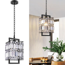 Black Crystal Kitchen Island Lighting, Farmhouse Chandeliers for Dining Room, Mo - $242.99