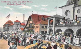 Auditorium Casino Bath House Redondo Beach California 1910c postcard - £5.55 GBP