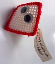 Vintage Homemade Plastic Canvas Kiss Holder - $2.99