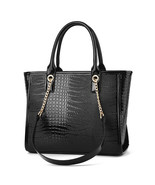 Women&#39;s Fashion Bag Classy Bright Leather Lizard Pattern Chain Shoulder ... - £33.15 GBP