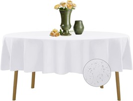 2 Pack Waterproof Round Tablecloth 70&#39;&#39; Inch Polyester Tablecloths Wrinkle Resis - £33.81 GBP