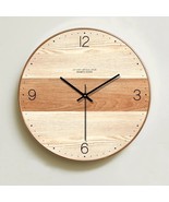 14 Inch Large Modern Simple Silent Wooden Wall Clock for Bedroom Wall Ar... - $733.52 MXN