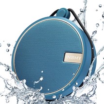 Insmy C12 Ipx7 Waterproof Shower Bluetooth Speaker, Portable Small, Navy - £30.59 GBP