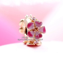 2019 Spring Release Rose Gold Peach Blossom Flower Clip Charm  - £13.15 GBP