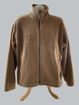 Columbia mock neck full zip long sleeve hand pockets brown fleece jacket Large - £22.74 GBP