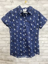 Women&#39;s Los Angeles Dodgers FOCO Royal Floral Button Up Shirt Size Medium - $24.99