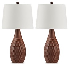 Cartford - Brown - Ceramic Table Lamp (Set of 2) - £87.02 GBP