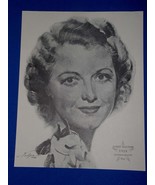 Janet Gaynor Academy Award Portrait Print Vintage 1962 Volpe Seventh Heaven - $227.89 MXN