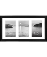 8x14 Collage Picture Frame in Black Displays Three 4x6 Frame Openings En... - £25.86 GBP