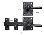 11&quot; Decorative Cast Iron Lever Latch with Handle Gate Door Black Finish - £31.35 GBP