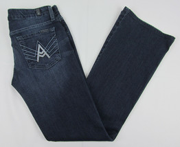 7 For All Mankind jeans A Pocket Boot cut Rhinestones Blue Womens Size 28 - £17.13 GBP
