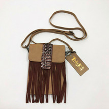 NWT Treska Vegan Leather Brown Small Crossbody Bag 7x5x.3/4 inches - $16.80