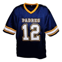 Tom Brady #12 Padres High School New Men Football Jersey Navy Blue Any Size image 4
