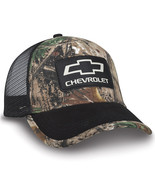 Chevrolet Realtree Hardwoods Camo Black Mesh Hat - £23.44 GBP