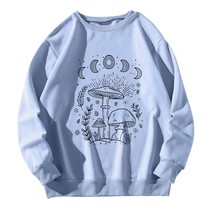 Sleeved sweatshirt top mushroom printed pullover tops sweatshirt women harajuku hoodies thumb200