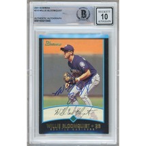 Willie Bloomquist Seattle Mariners Autograph 2001 Bowman Card #210 BGS Auto 10 - £70.60 GBP