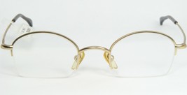 Proksch&#39;s M-6-9 Gold Eyeglasses Glasses Metal Half Rim Frame M6 43-18-135mm - £74.29 GBP