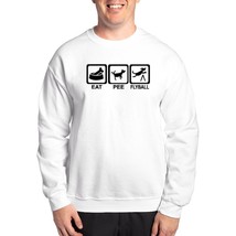 EAT PEE FLYBALL Men&#39;s Crewneck Sweatshirt - £34.81 GBP