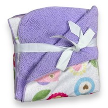 NWOT Circo Purple Owl Flowers Purple Sherpa Baby Blanket Security Lovey Pastels - $39.11