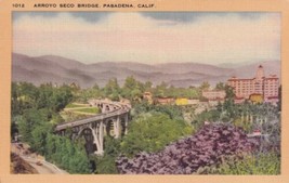 Arroyo Seco Bridge Pasadena California CA Postcard Colorado Street Bridg... - £2.33 GBP