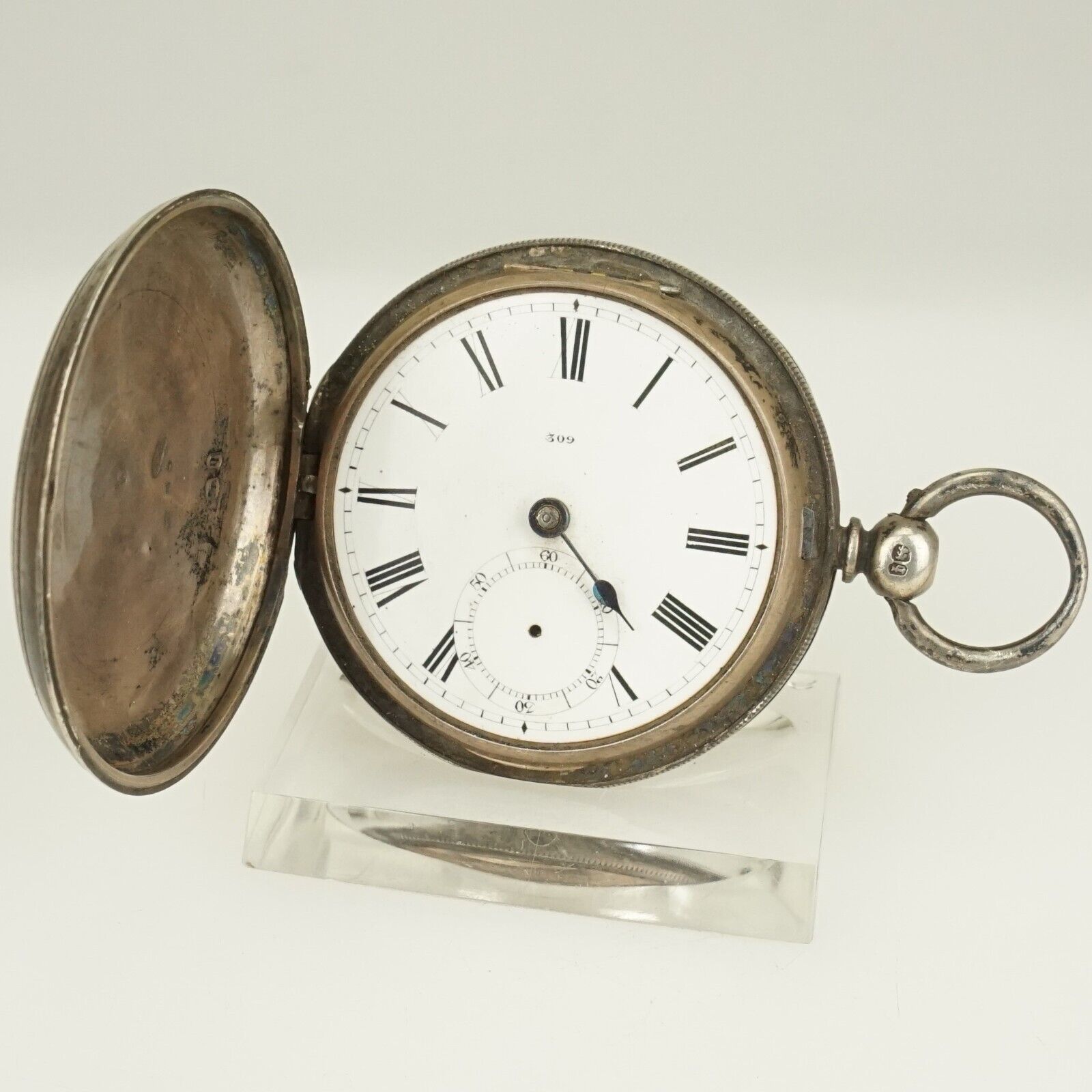 Rare Spindle Silver Soaponette Pocket Watch Men&#39;s Watch Watches No Impac... - $118.80
