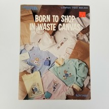 Leisure Arts Cross Stitch Leaflet Pattern 753 Born To Shop 1989 Vintage Langlois - $7.92