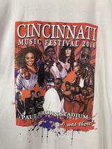 Cincinnati Music Festival T Shirt Concert Tee Double Sided R&amp;B Rap Mens XL - £23.44 GBP