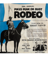 1968 Pikes Peak Or Bust Rodeo 28th Advertisement RMCP Colorado Springs D... - $739.33 MXN