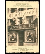 Vintage Advertising Postcard Chantraine Lepaule de Mouton Restaurant Bel... - £11.82 GBP