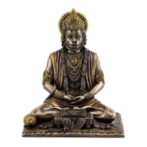 HANUMAN STATUE 8&quot; Hindu God of Strength Monkey Deity HIGH QUALITY Bronze... - $79.95