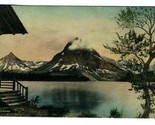 Two Medicine Lake Postcard Glacier National Park Montana Hand Colored  - $11.88