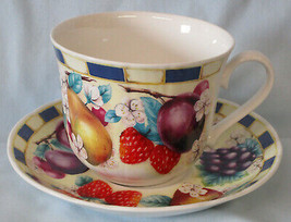 Elegance Large Fruit Breakfast Cup &amp; Saucer - £23.34 GBP