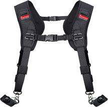 Ztowoto Double Shoulder Camera Strap Harness Quick Release Adjustable Dual Camer - £28.19 GBP