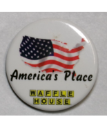 Waffle House button &quot; American&#39;s place &quot; measuring ca. 1 1/2&quot; - $94.84 MXN
