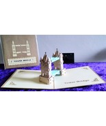 London Tower Bridge 3D Kirigami Pop up Greeting Card with Envelope - $140.52 MXN