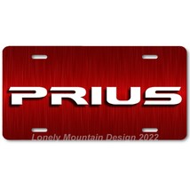 Toyota Prius Inspired Art White on Red FLAT Aluminum Novelty License Tag Plate - $17.99