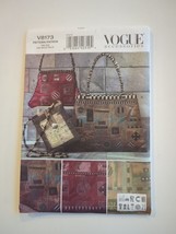 Vogue Accessories V8173 Three Decorated HandBags Sewing Pattern Partial Cut - £6.82 GBP