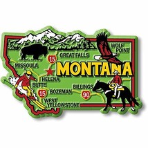 Montana Colorful State Magnet by Classic Magnets, 3.5&quot; x 2.3&quot;, Collectib... - £4.52 GBP