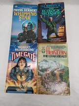 Lot Of (4) Vintage Sci-fi Novels Whipping Star Time Gate The Star Beast + - £37.10 GBP
