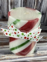 Pier 1 Imports 14 oz Scented Christmas Pillar Candle - Peppermint Crème - New! - £11.35 GBP