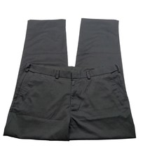 Edwards Men&#39;s Flat Front Dress Pants Size 40 X 32 Solid Black Work Business - £26.59 GBP