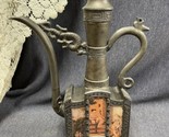 Rare Vtg Erotica Antique Chinese Bronzed Pewter &amp; Glass Risqué Foo Dog S... - $197.01