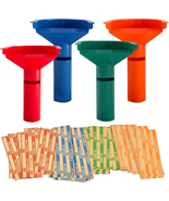 252 Coin Wrappers with Coin Sorter Tubes - Funnel Shaped Color-Coded Coi... - £11.95 GBP