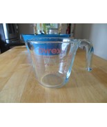 Vintage Pyrex 2-Cup Glass Clear Measuring Cup with J Handle - £6.25 GBP